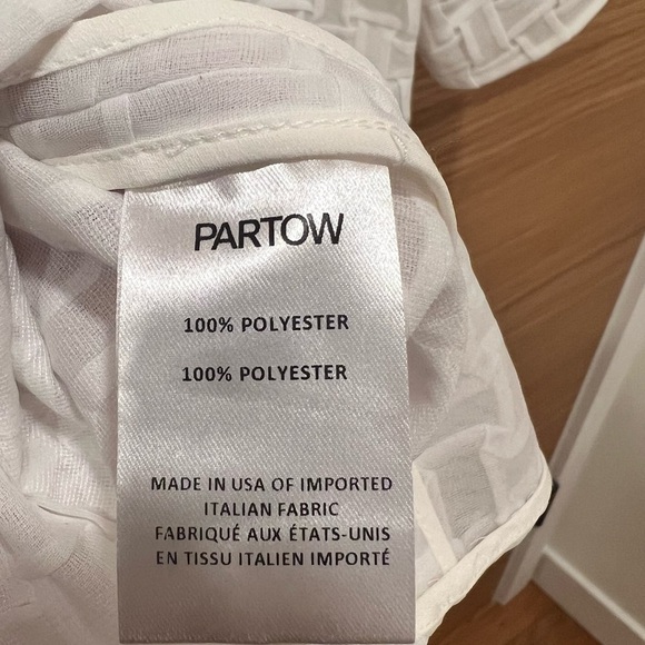 Partow | Seraphine | Basket Weave | Blouse | White | Size 6 | NWT - Picture 10 of 14